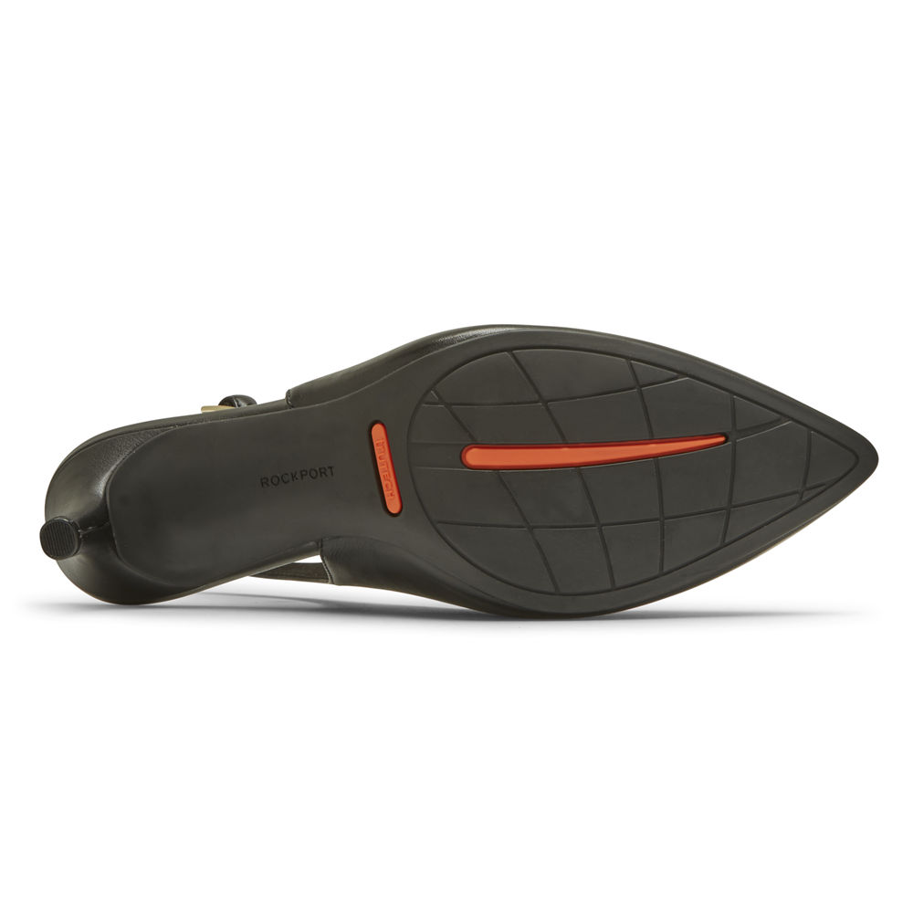 Szpilki Rockport Damskie Czarne - Total Motion Pointed Toe Sling - WQ5142830
